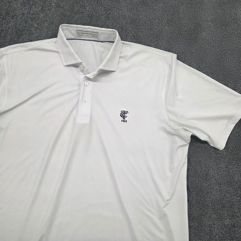 Timuquana Country Club Holderness & Bourne Tailored Fit Golf Polo Shirt White L